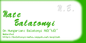 mate balatonyi business card